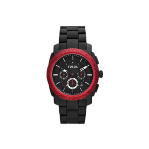 Horlogeband Fossil FS4658 Silicoon Zwart 24mm